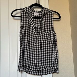 ABOUND Gingham Button Up Tank Top